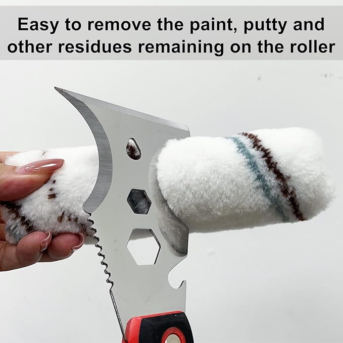 Drywall Taping Knife Set, 6 Pcs Stainless Steel Taping Knives Includes 6??8??10??12??14?? 3??Multifunctional Paint Scraper, Perfect Hand Tools for Drywall Joint Taping, Finishing and Patching