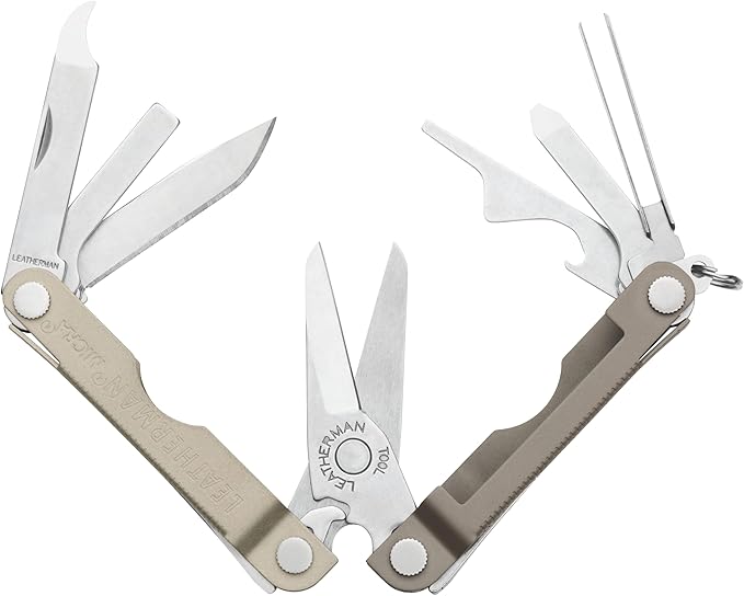 LEATHERMAN, Micra, Keychain Multi-tool with Grooming Tools, Mini Pocketknife for Everyday Carry (EDC), Hobbies & Outdoors, Built in the USA, Winter Fog