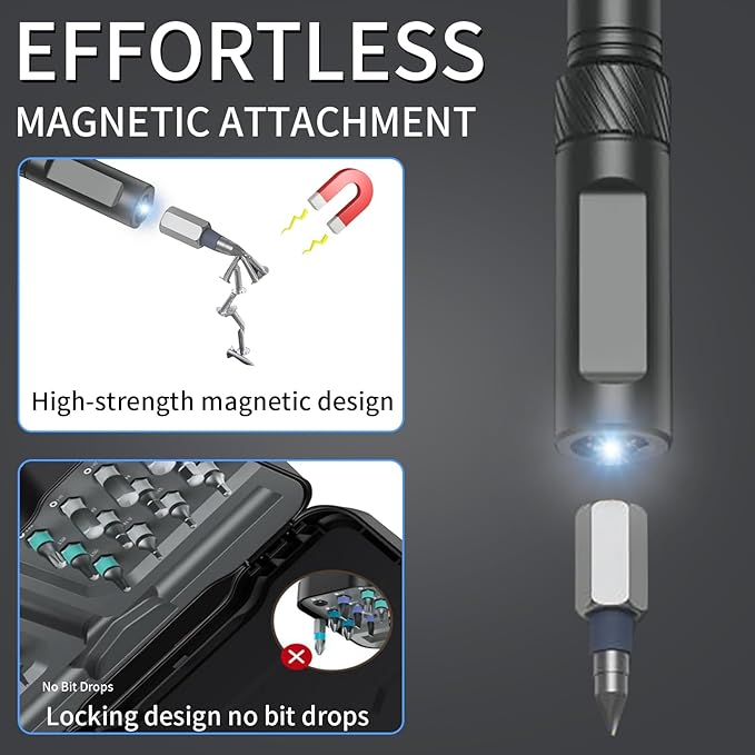 24 in 1 Magnetic Screwdriver Set, DIY Ratchet Screwdriver Set, Multifunctional Toolbox with Detachable Ratchet Handle, Portable Precision Repair Tool Kit for Furniture Bicycle Electronic Device