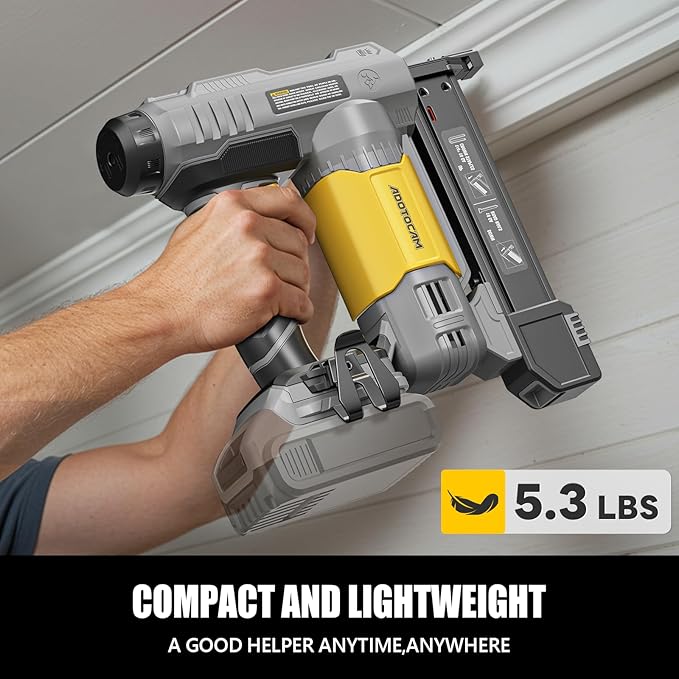 18GA Cordless Brad Nailer for Dewalt 20V Battery (Tool Only), 2 in 1 Cordless Nail Gun with 1000 Nails and 500 Staples, Nail Gun Battery Powered for Home Improvement & Woodworking