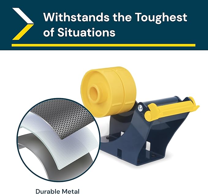 Excell ET-12281 Multi Roll Tape Dispenser Holder with Cutter: Durable Metal Construction, Cutting Angle Range, Anti-Rust Blade. Adjustable Tension for Perfect Tape Application. (2 Inch)