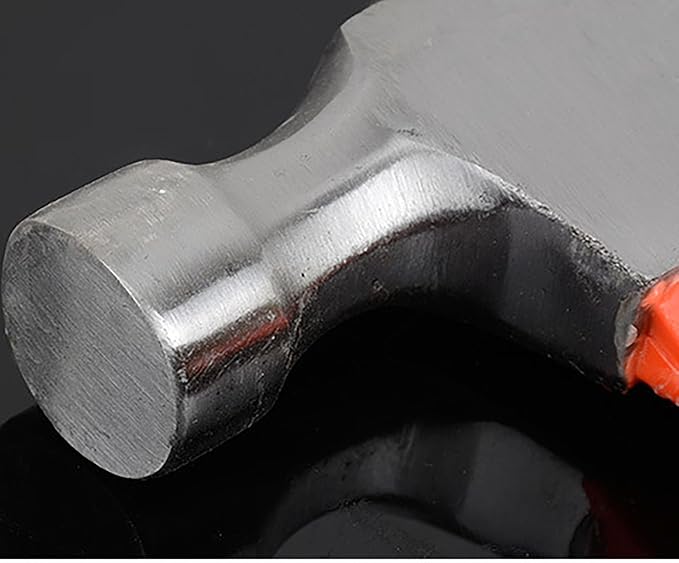 Forged Steel Claw Hammer, 1 Pcs 26.5 Oz Tack Stubby Hammer with Leather Handle for Pulling Out and Driving Nails (L)