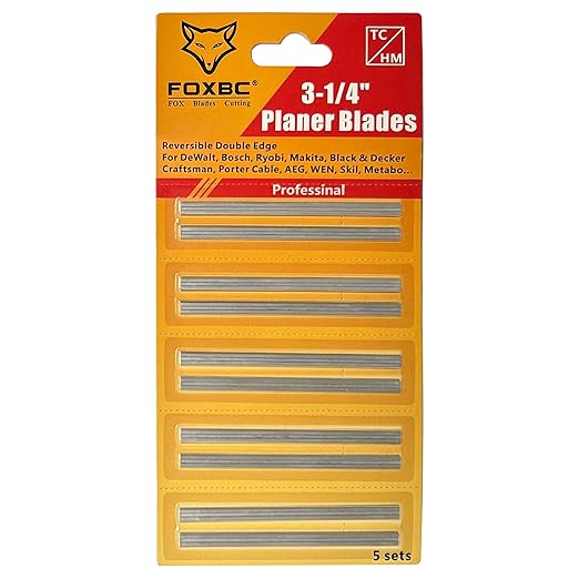 3-1/4" 82mm Tungsten Carbide Portable Planer Knife Blades Replacement for MAKITA, Bosch, DeWalt, Black&Decker, Ryobi (TCT - 10Pack)