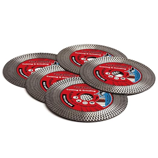 5Pcs/Lot 4.5" Tile Saw Blade Diamond Cutting Blade for Cutting and Grinding Porcelain Tile Granite Marble (4.5", 5)