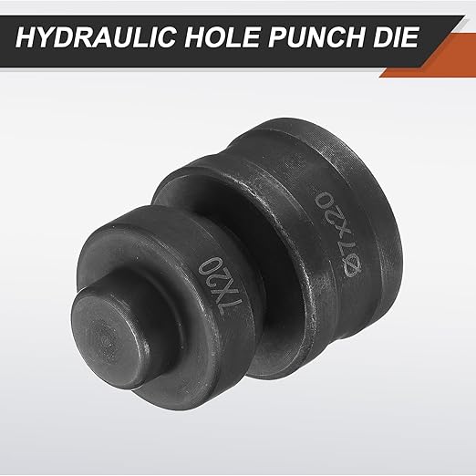 HARFINGTON Hydraulic Hole Punch Die 過7횞20mm Oval Hole 40Cr Steel Electric Punching Kit for CH60 Electric Punching Machine, Black