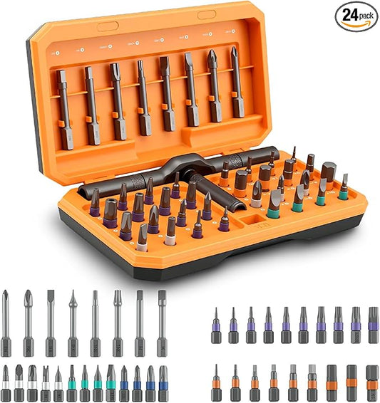 42 in 1 Magnetic Screwdriver Set - 2025 New Compact Ratchet Screwdriver Set, Multi Bit Magnetic Ratcheting Screwdriver Sets with Ratchet Handle and Storage Case DIY Repair Tool Kit