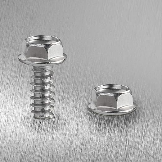 #14 x 1-1/4" Sheet Metal Screws 100PCS 410 Stainless Steel Hex Washer Head Fast Self Tapping Screws by SG TZH
