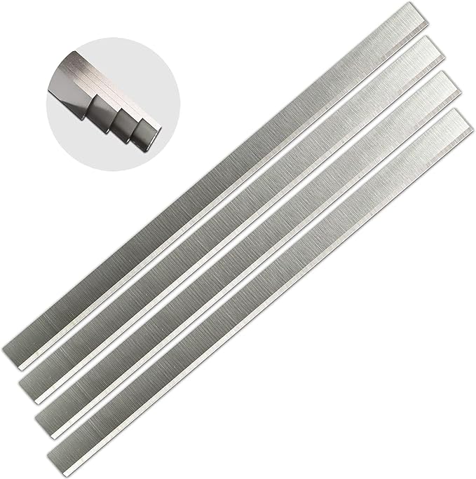 HSS Planer Blades Knives 20 Inch Jointer Replacement for Grizzly G6702 G0454W Jet 208 Powermatic 209 Delta DJ-20 Dewalt Shop Fox W1754 Woodstock W163 W7147 20x 1x 1/8" 4pcs