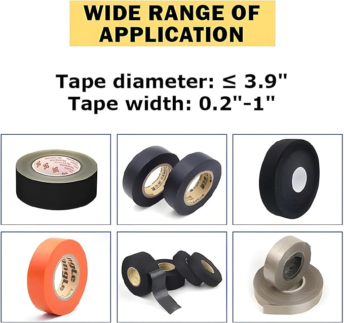 Banfluxion 110V Automatic Tape Winding Machine 4500r/min Wire Harness Tape Winding Machine 3.9" Maximum Tape Diameter 3mm-25mm Wire Diameter