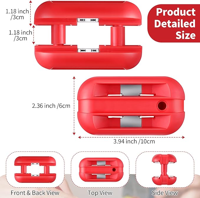 Feekoon Edge Banding Trimmer with Tungsten Carbide Blades, Edge Band Cutter Tool, Versatile Hand Planer Bander for Burrs, Corner Planer, Wood Chamfering Fillet Scraper for PVC ABS Melamine, Red