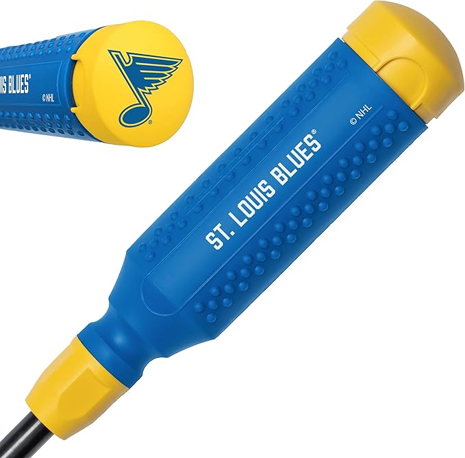 MEGAPRO짰 NHL짰 Team Edition Multi-bit Screwdriver | Officially Licensed NHL짰 Gear | Durable, Ergonomic, Pro-Grade Screwdriver (St. Louis Blues짰)
