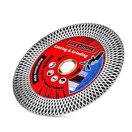 5" Tile Saw Blade Diamond Blade for Cutting and Grinding Porcelain Tile Granite Marble (5", 1)