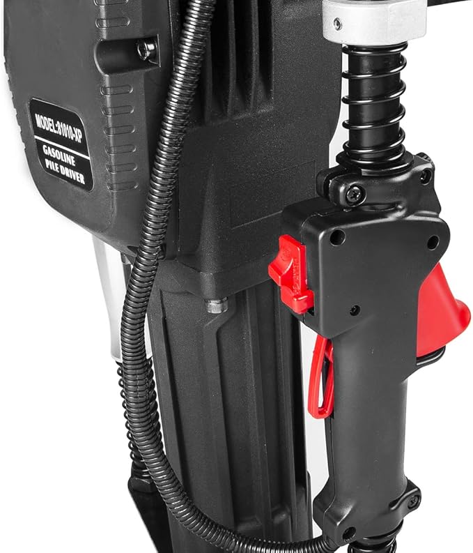 XtremepowerUS 38cc Gas-Powered T Post Driver Fence Post Driver Gasoline Piling 4-Stroke EPA Certificated w/Rolling Case