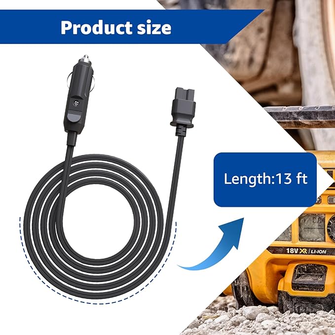 13FT N506585 for DeWalt Inflator Cord,Replacement for DCC020IB Inflator Power Supply