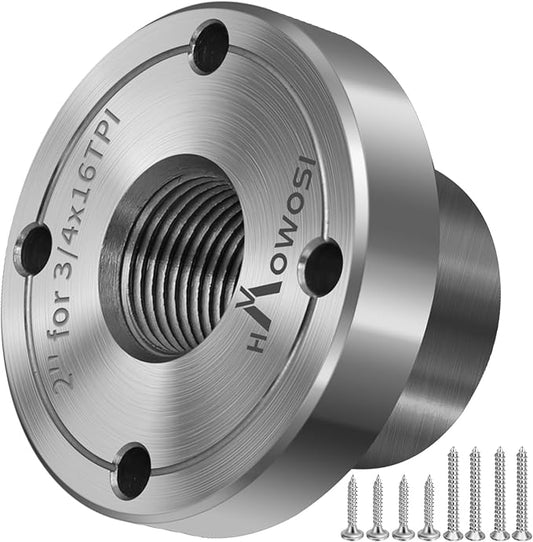 Wood Lathe Steel Faceplate 2", Faceplate for Wood Lathe,Lathe Face Plate Fit for 3/4" x 16TPI Spindle