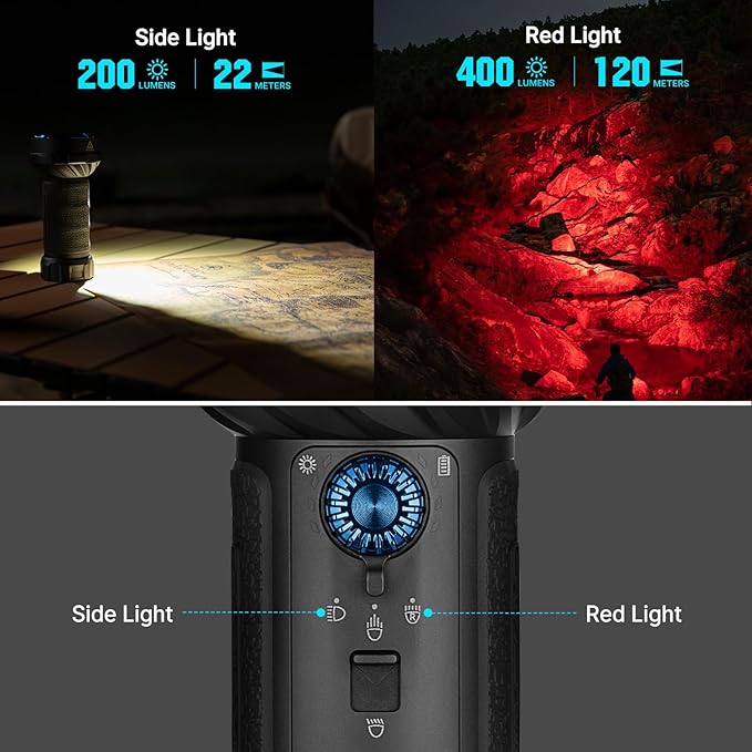 OLIGHT Marauder Mini 2 Bright Flashlight 10,000 Lumen with 750 Meters Beam Distance, Rechargeable Light with Dual Charging & 5 Lighting Modes for Outdoor, Camping, Emergencies (Black)