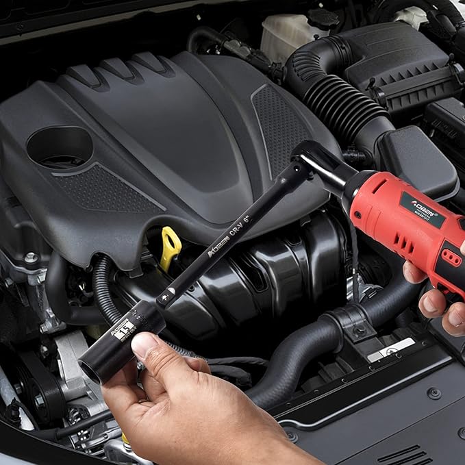 AOBEN 1/4-Inch Drive Impact Socket Set, 54 Pieces, 6 Point, SAE/Metric, (5/32" - 9/16" 竊?mm -15mm)竊똃eep/Shallow, Cr-V Steel, Includes Extension bars and Socket Adapter