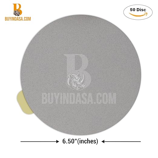Indasa 6" 50 PCS PSA Sanding Discs ??Rhynostick 36 Grit / 50 Discs ??Self-Adhesive Sticky-Back Sandpaper for DA Sander, Automotive, Wood, Metal, Paint, whiteline