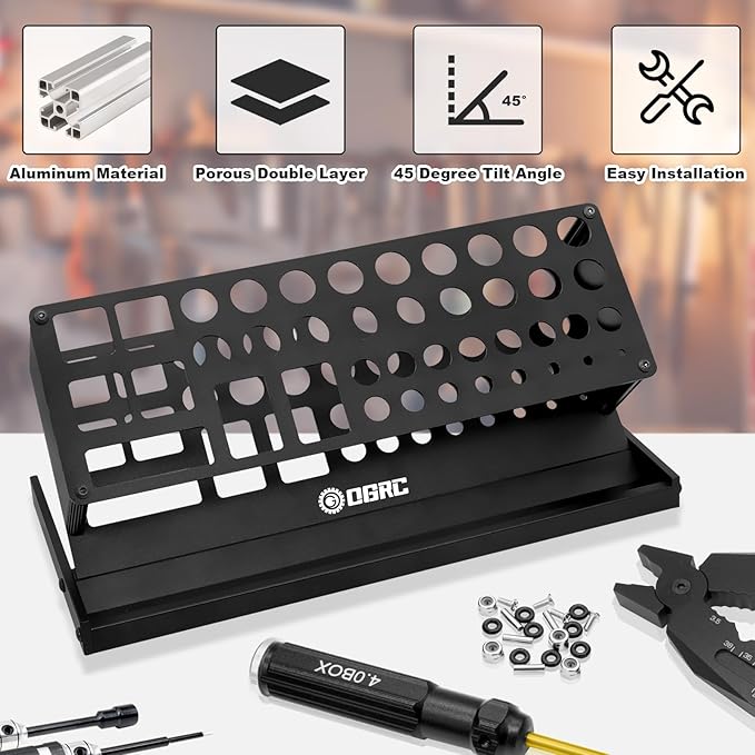OGRC Screwdriver Storage Rack RC Repair Tool Shelf Screwdriver Organizer Holder Desktop Hand Tool Stand for Hex Cross Screw Driver Tool Kit