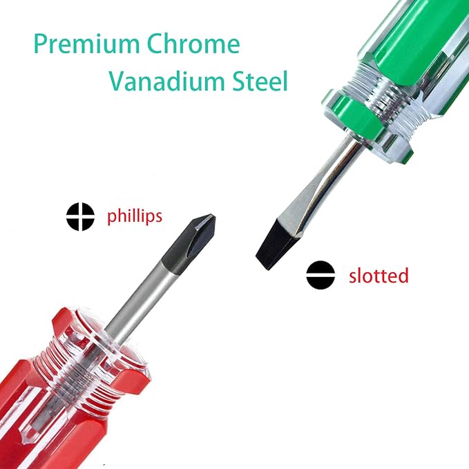 Buspoll Stubby Screwdriver ??Compact Short Screwdriver for Tight Spaces, Durable Chrome-Plated Steel Construction, Easy to Use, Versatile Tool.