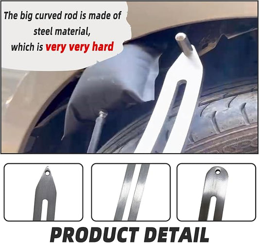 Car Dent Repair Kits,41 pcs Paintless Dent Removal Tools,Auto Body Dent Repair Tool Kit,with Big Curved Rod,Knock Down Pen with 7 Stainless Steel Pen Heads,Rubber Hammer and More.