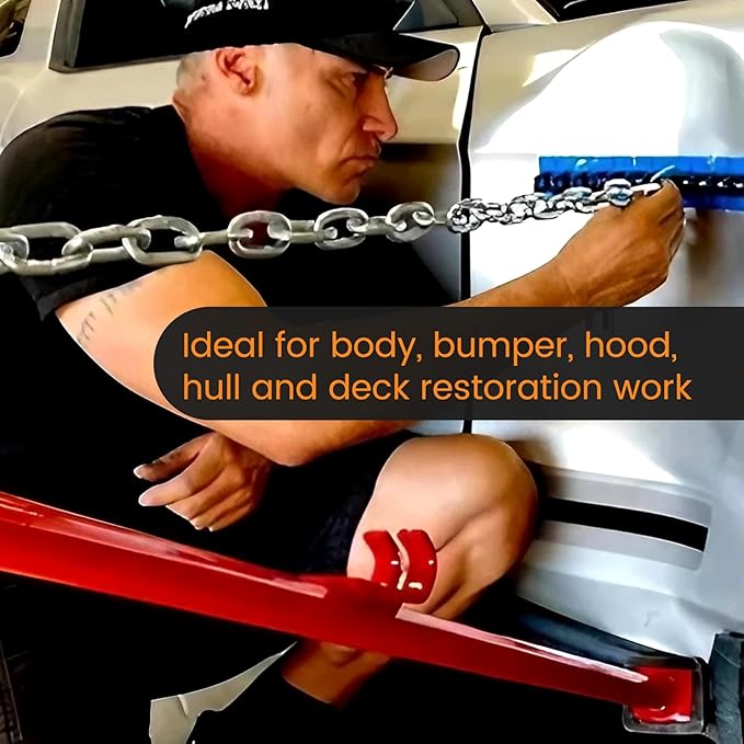 ?솏?솯?솢?솲?솘?솛?솞?솛 Boats and Cars Smoothing Tool, Hustler Stick Tool Auto Body Can Withstand 2200 Pounds of Pulling Force, Dent Tools are Used for Body, Bumper, Hood, Hull and Deck Dent Fix (Red)