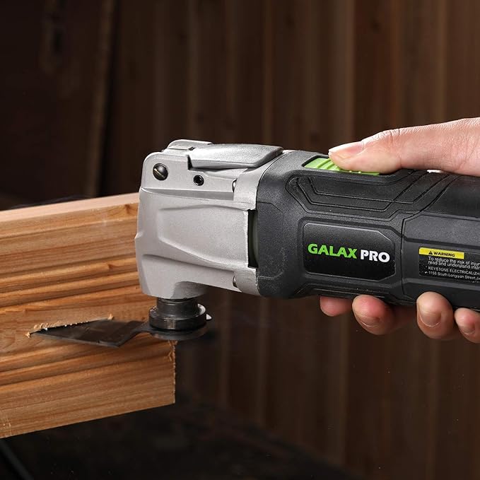 GALAX PRO 2.4Amp 6 Variable Speed Oscillating Multi-Tool Kit with Quick-Lock accessory change, Oscillating Angle:3째, 28pcs Accessories and Carry Bag