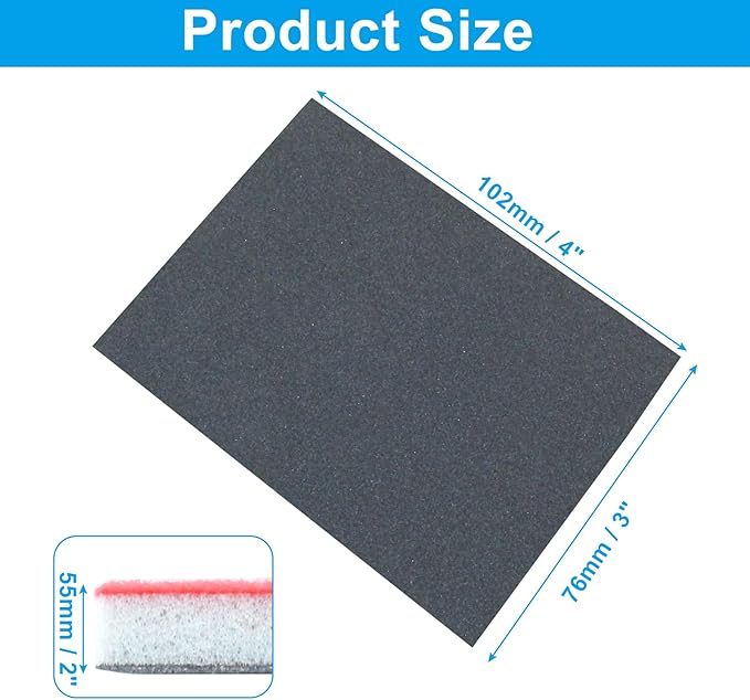 20Pcs 1000 Grit Sanding Sponge, 4" x 3" Soft and Cozy Sponge Wet Dry Sandpaper, Ultra Fine Grit Sanding Sponge for Smooth Finishing