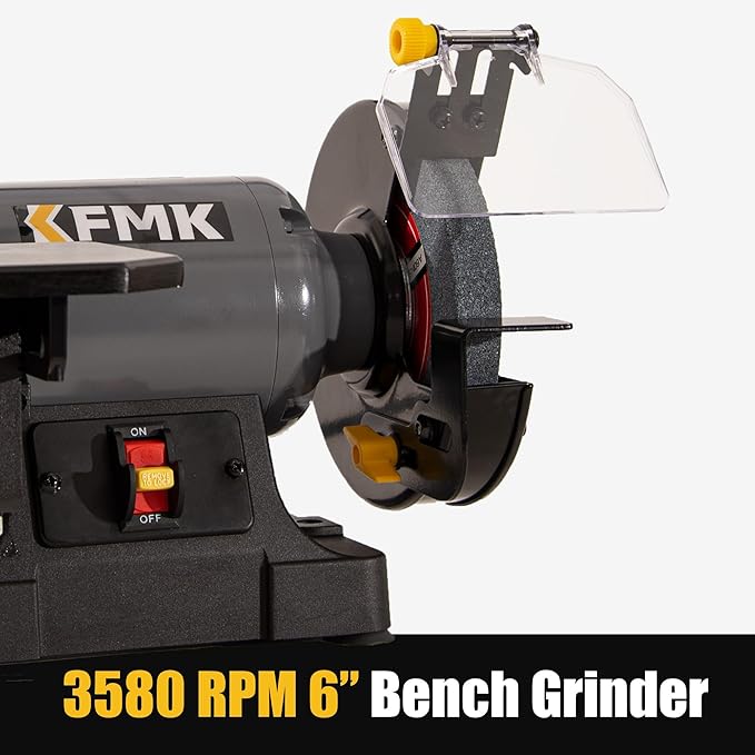 High Speed 6" Bench Grinder & 1"x30" Belt Sander Combo, Bench Belt Sander & Grinder for Metalworking, Belt Grinder for Knife Making, sharpening