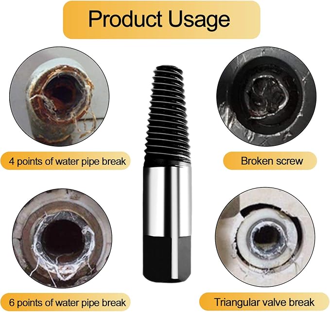 Hakkin 8 Pcs Damaged and Stripped Screw Extractor Set, 1/8?? 3/4??Broken Bolt Extractor and Broken Water Pipe Remover Set, Ideal Left Hand Spiral Removal Tool Kit with Storage Case