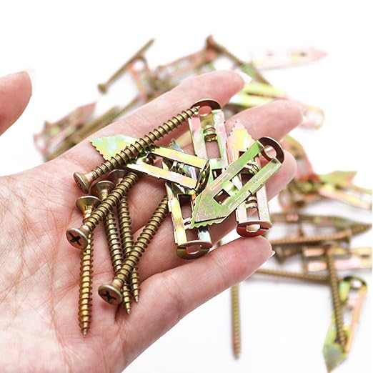 80PCS Self Drilling Drywall Anchors with Screws,40 Sheetrock Anchors (0.47x1.57 Inch) & 40 Zinc Expansion Screws