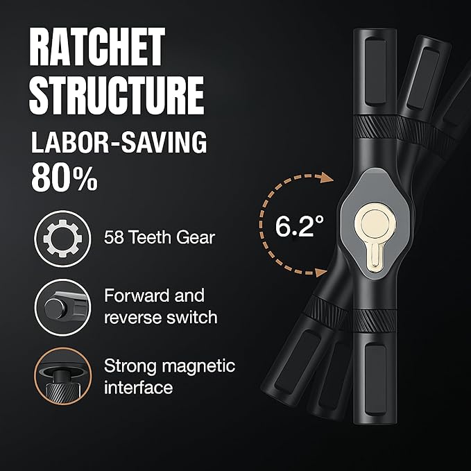 24-in-1 Ratcheting Screwdriver Set ??Magnetic, Compact & Portable Ratchet Tool Kit with Bits ??Multifunction Repair Tool for Home, Electronics, Car & DIY Projects