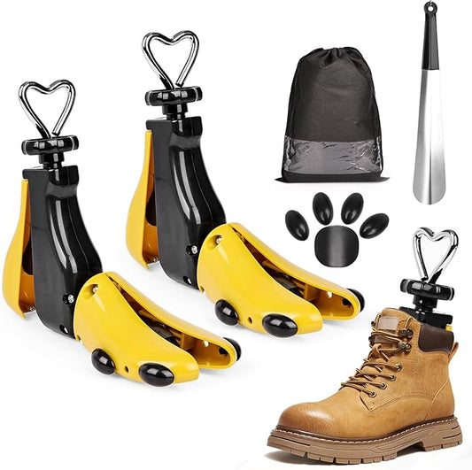 2 Pieces Shoe Stretcher Boot Stretcher, Adjustable Width and Length Shoe Expander Shoe Widener Stretcher Women Men
