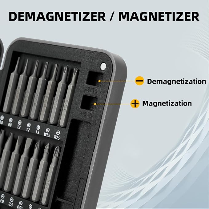 Precision Screwdriver Set, 57-in-1 Magnetic Small Electronics Repair Tool Kit with S2 Steel Bits & Flip-Open Magnetic Case for Laptop, PC, Tablet, Phone, Watch, Glasses, Gaming Console, DIY