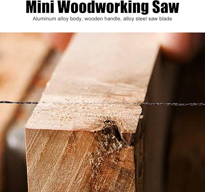 Hand Coping Saw, 3 Inch Mini U-Shape Handsaw with Wooden Handle for Jewelry Making, Woodworking (3 Inch)