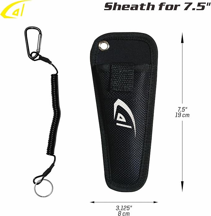 danco Aluminum 7.5??Precision Fishing Pliers with Stainless Steel Jaws, Cuts Braid with Ultra-Sharp Tungsten Carbide Side Cutter, Lockable, with Sheath, Perfect for Fresh & Saltwater