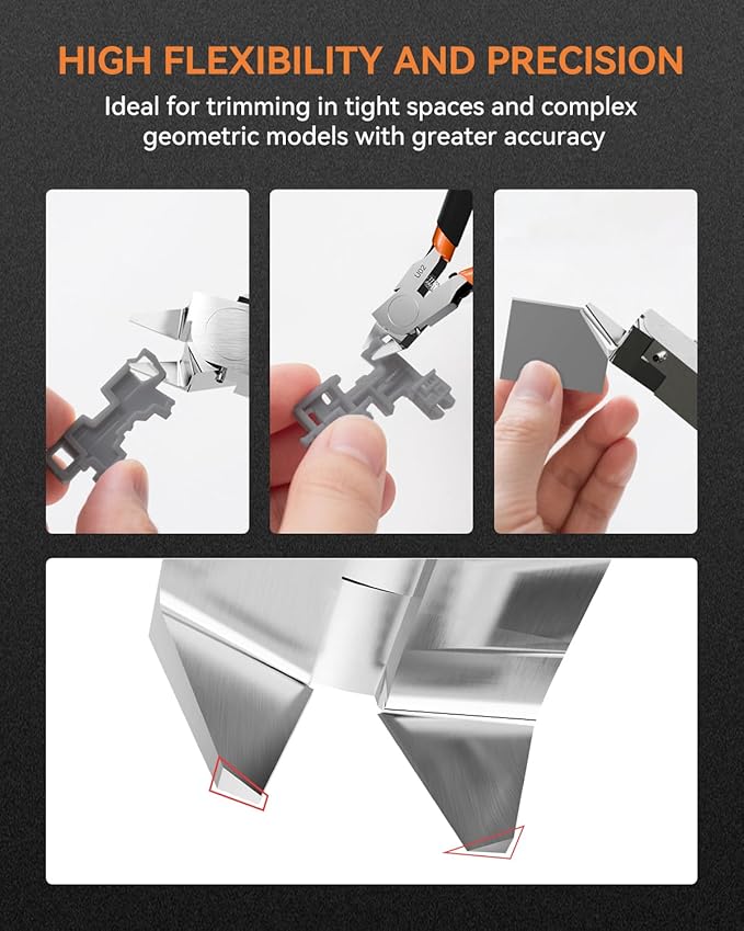 Model Nippers with Ultra-thin Single Edge, Uleey 4.9 inch Sprue Cutter for Beginners, Model Cippers for Plastic Model Building and Fixing (Black)