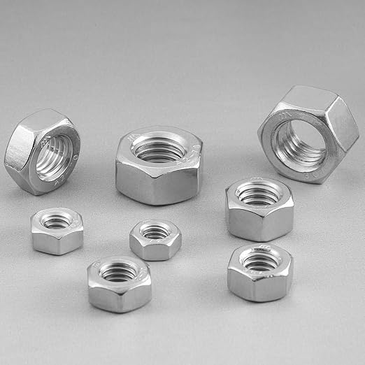 300 Pack #6-32 Hex Nuts, Stainless Steel 304 (18-8) Hex Nut, #6 Nut Standard Inch Coarse Thread Hex Machine Screw Nuts