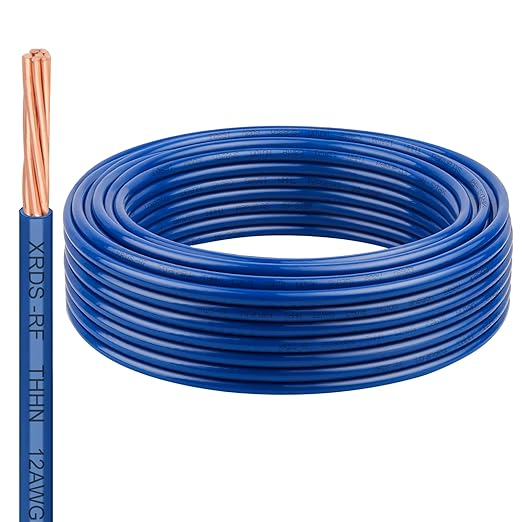 12 AWG THHN Stranded Bare Copper Wire 25FT Grounding Wire, Electrical Wire, 600V Rated Building Wire, Ideal for Panel Wiring, Grounding, Lighting Circuits, Control Systems