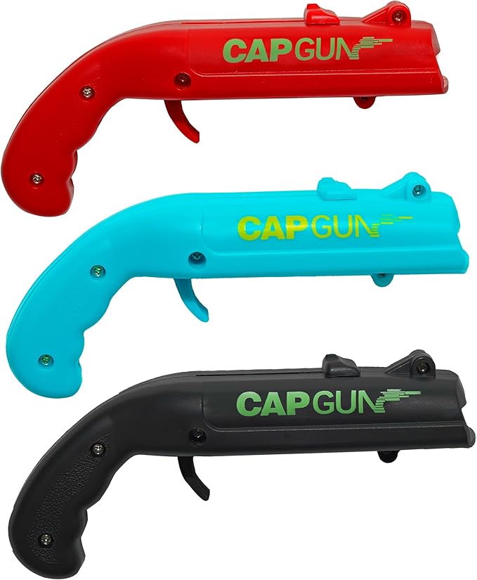 3PC Cap Gun Bottle Opener - Fun and Functional Novelty Beer Bottle Opener with Realistic Design, Gift for Beer Lovers, Parties, and Themed Eventsr(Red-Black-Blue)