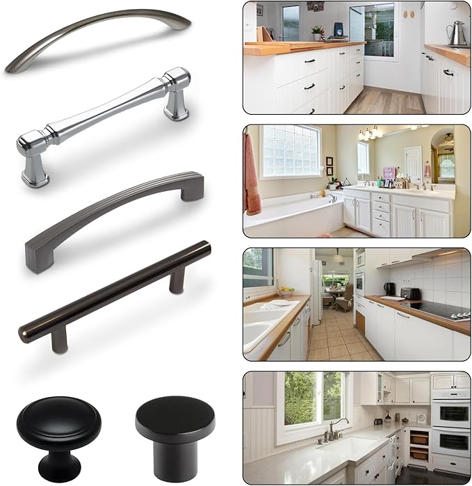 Vicrays Cabinet Hardware Handle Jig - Aluminum Alloy Cabinet Template Tool Woodworking Drilling Hole Doweling Guide Punch Locator for Installation Handles Knob on Drawer Door Pulls