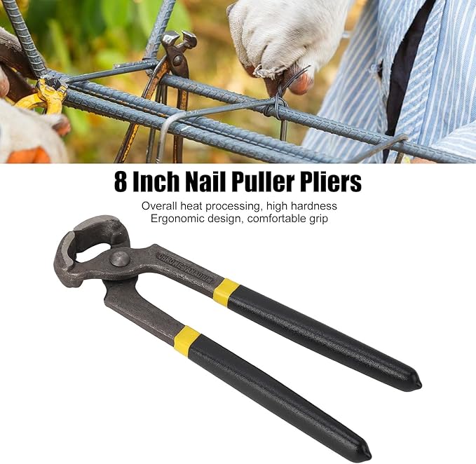 8-inch end cutter, nail puller, removal tool, woodworking wire cutter Pliers for metal Plastic pipe