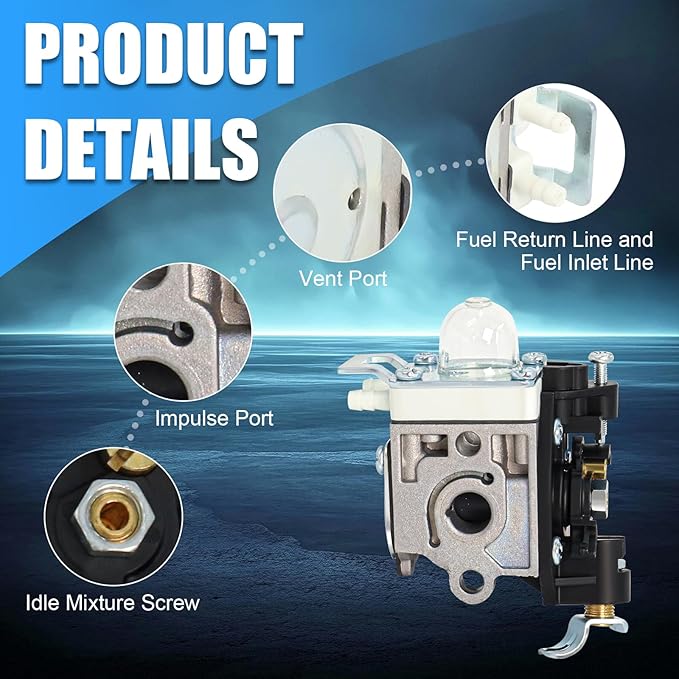 Podoy PB250 Carburetor Compatible with Echo PB-250 PB-250LN ES-250 RB-K106 Leaf Blower with Air Filter Tune Up Kit