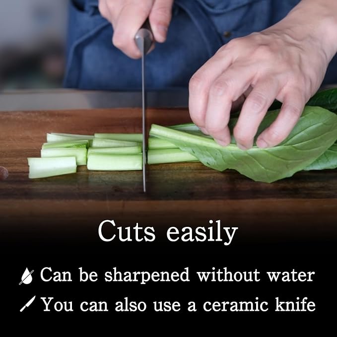dretec Japanese Knife Sharpener(Ceramic and Diamond), for Kitchen Knives, Made in Niigata, Japan
