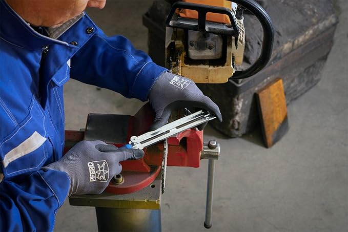 PFERD Sharpening Files Set CS-SLS-4.8 in Roll Bag | Diameter 4.8 mm | 3/16 Inch for Chain Pitch .325 Inch | 18076 - for Comfortable and Power-saving Sharpening of Saw Chains