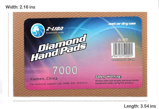 Z-Lion Resin Diamond Hand Polishing Pad Fine Grit 7000 for Marble Granite Concrete