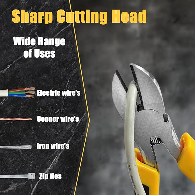 Precision Wire's Cutters Heavy Duty Pliers - Side Cutters, Cutting Pliers, Wire's Cutter Plier, Wire's Snips, Side Cutter Plier, Wire's Cutters for Crafting. (6 inch)