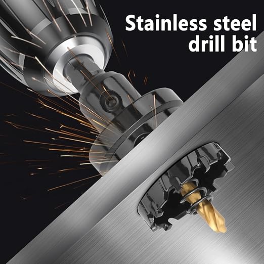 89mm (3.5 inch) Carbide Hole Saw,Metal Steel Hole Saw,Stainless Steel Drill Bit, Hole Cutter for Stainless Steel,Sheet Metal and Iron,Black (89mm (3.5 inch))