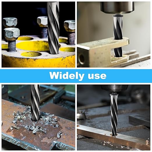 Rocaris 5 Pcs M2 HSS Taper Chucking Reamer Drill Bit, 3/8", 1/2", 5/8", 3/4", 13/16" Taper Reamer Bit Set for Steel, Alloy, Aluminum, Wood, Plastic