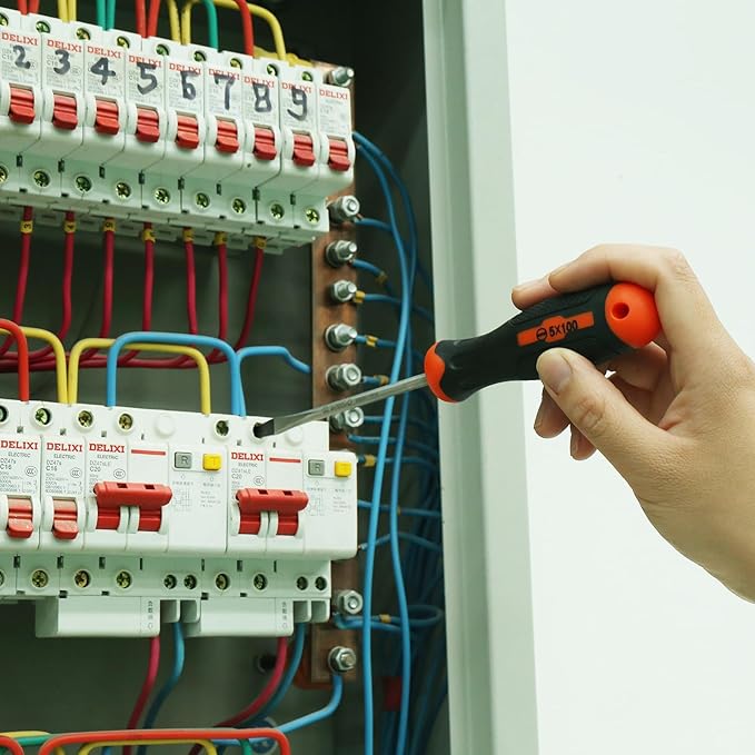 WEDO 6Pcs Screwdriver Set, Magnetic Screwdriver with 2 Phillips& 4 Slotted Head Tips with Case Package, PH1*75mm, PH2*100mm, 3 * 75mm, 5 * 75mm, 6 * 100mm, 8 * 150mm, Heavy Duty S2 Steel Made